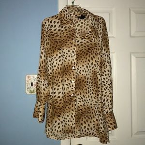 Leopard Print Ashley Stewart Blouse
